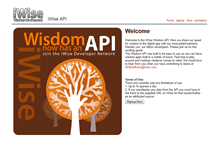 Tablet Screenshot of api.iwise.com